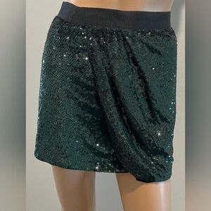Haute Hippie Green Sequins Mini Skirt as Seen on Jlo & Gossip Girl!  Siz…